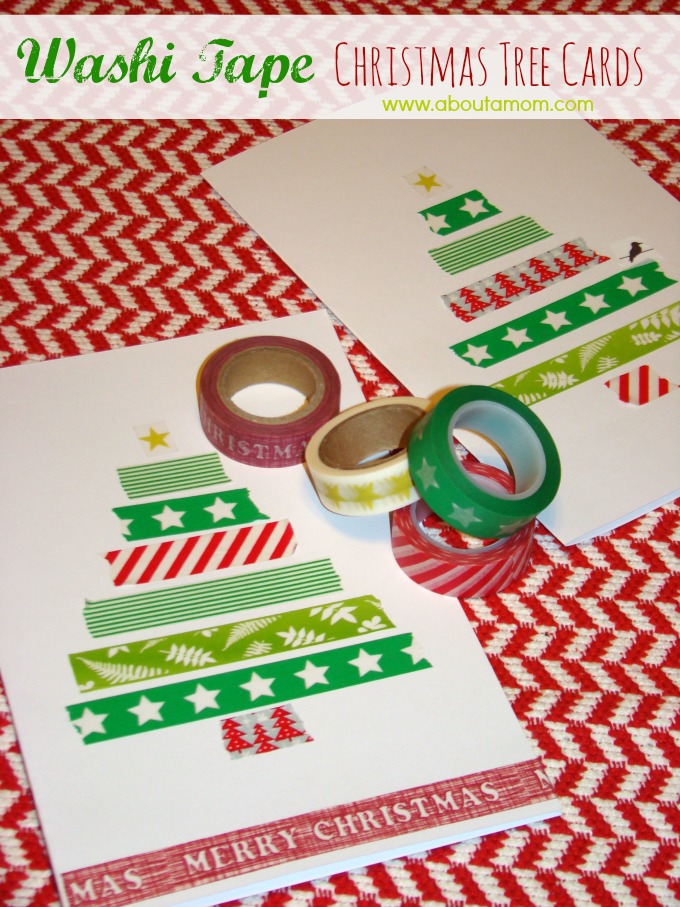 Washi Tape Trees - DIY Christmas Card