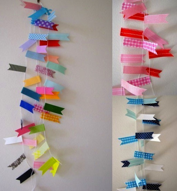 Washi tape bunting