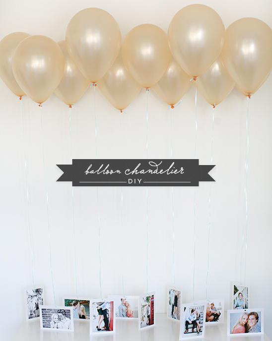 Balloon chandelier diy