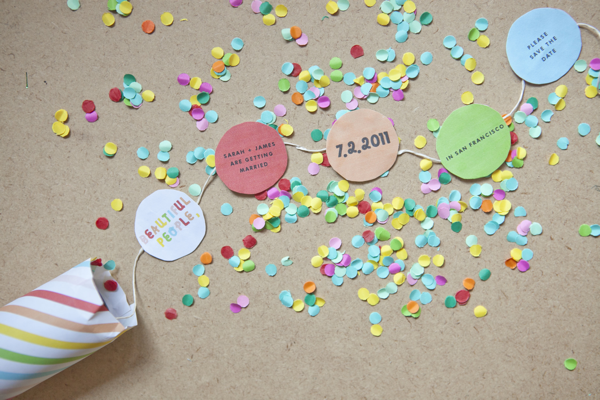 Diy confetti save the date