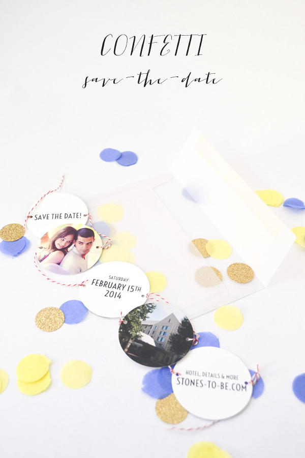 Diy confetti savethedate