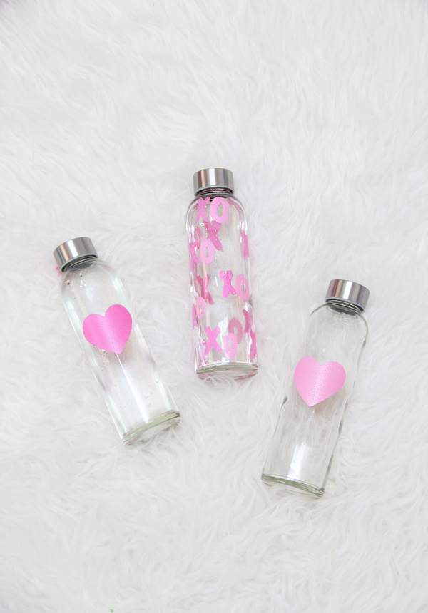 Diy heart water bottles