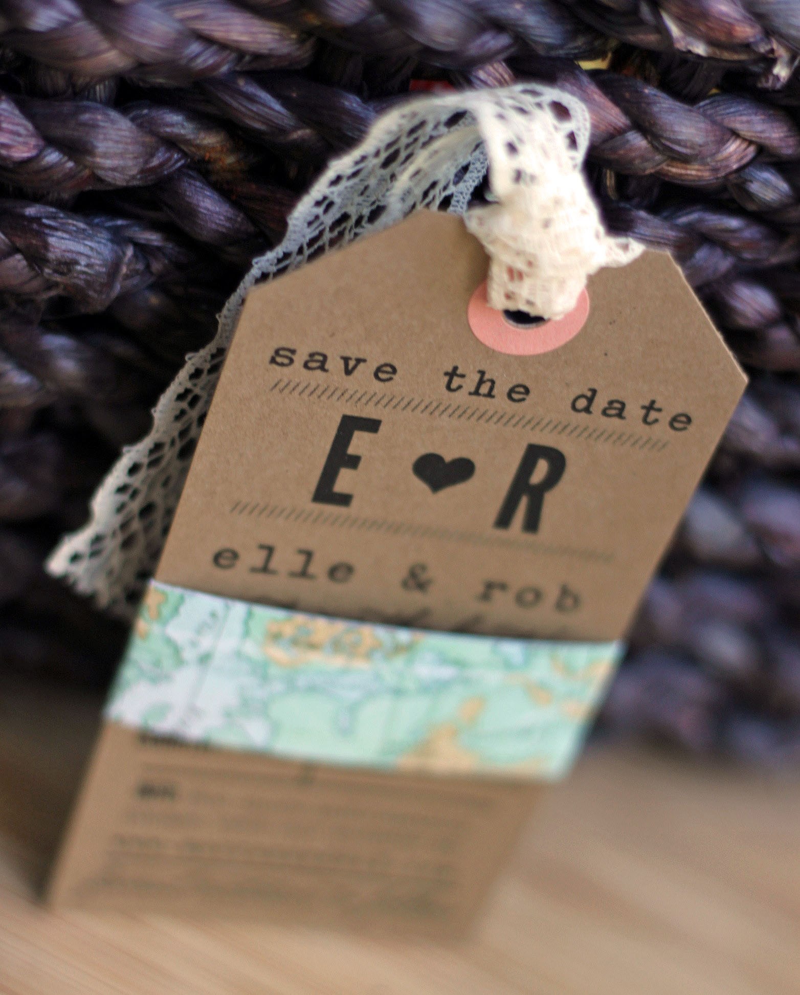 Diy luggage tag save the dates
