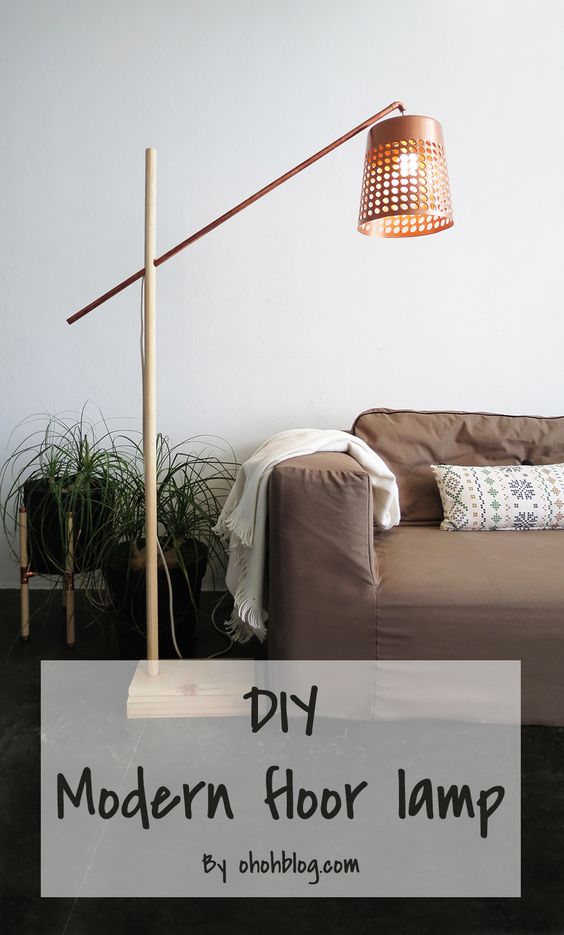 Light Up The Living Room With These 25 DIY Floor Lamps!