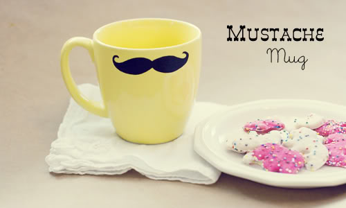 Diy mustache mug