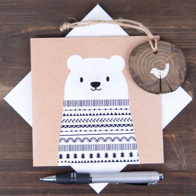 Sweater Bears - Christmas Card Idea Drawing