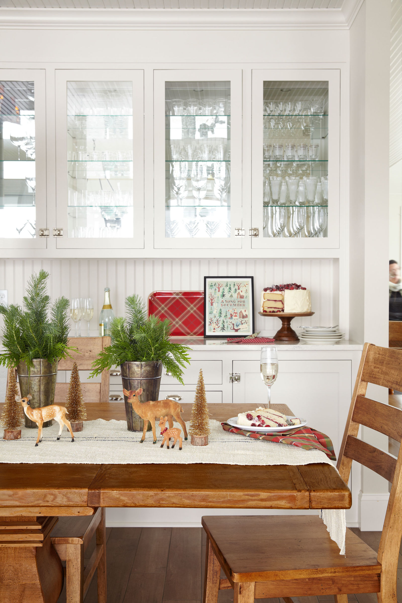 Deer & Greens DIY Christmas Table Centerpiece