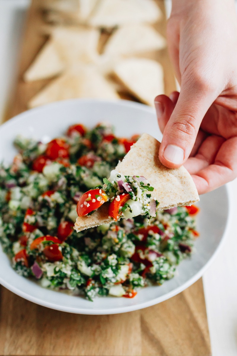 Hemp seed tabbouleh salad recipe