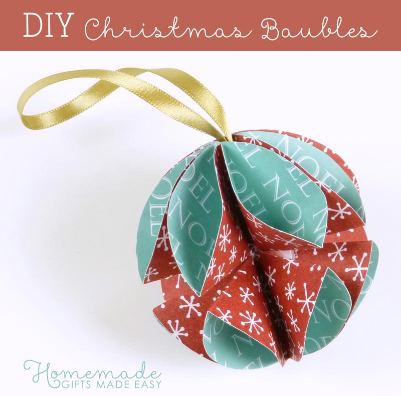 Paper Baubles - Christmas Ornament Idea