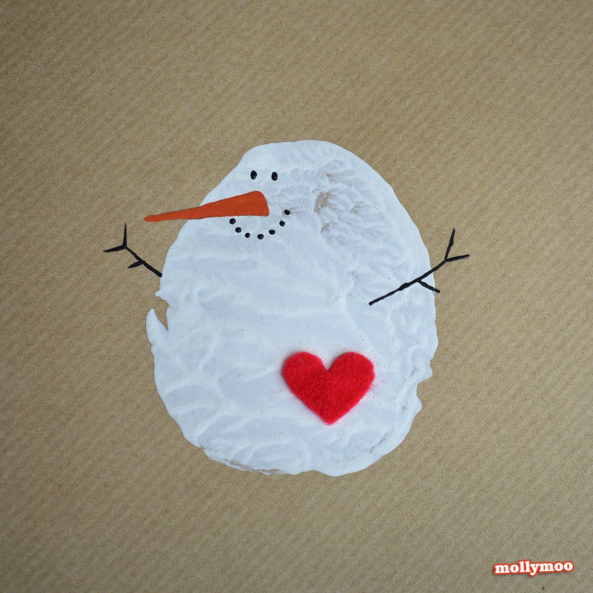 Potato Snowmen - Easy DIY Christmas Card