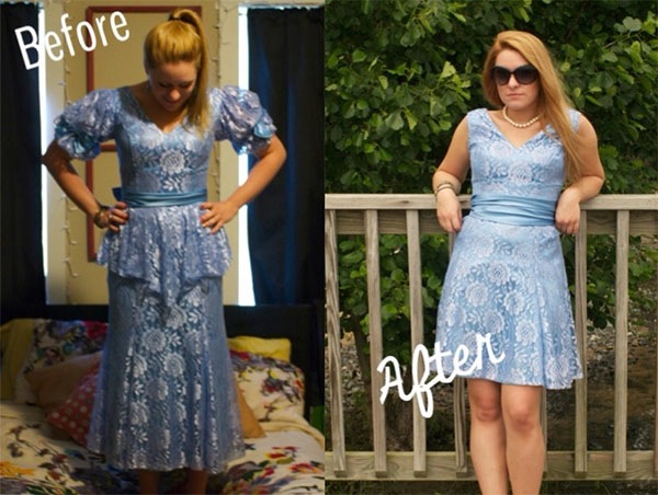 80s prom dress into short party dress
