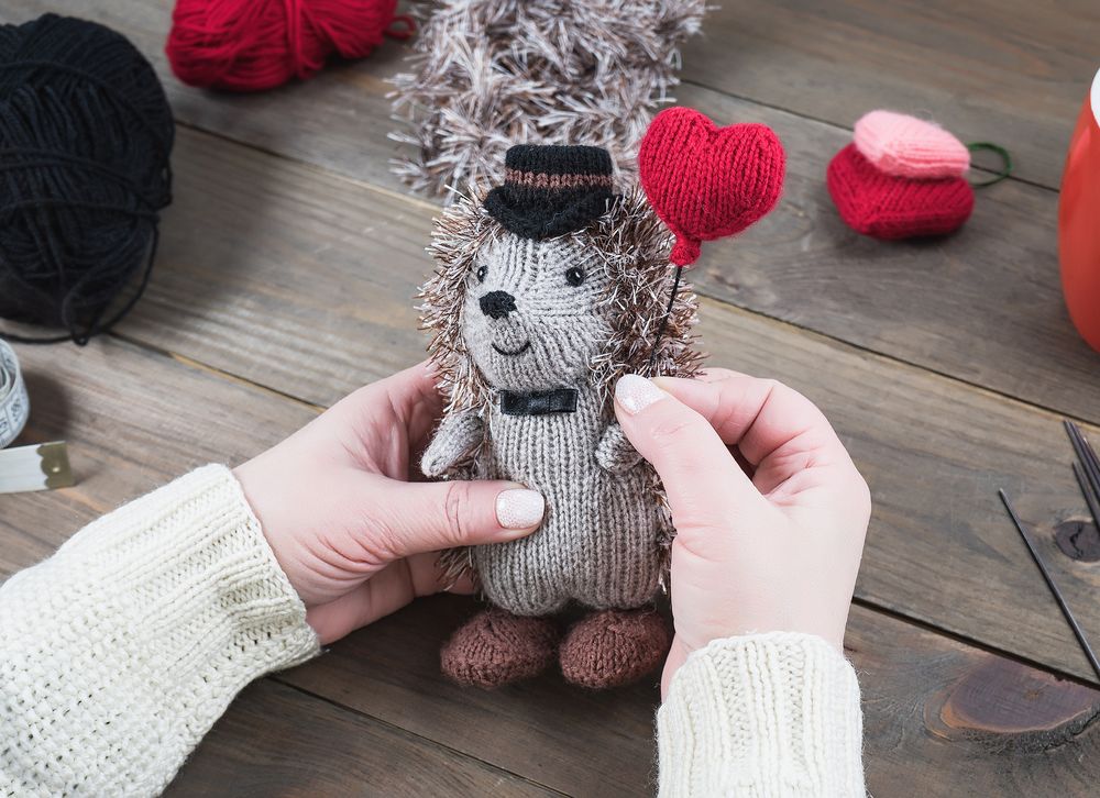 Amigurumi toy with heart valentine's day crafts for preschoolers