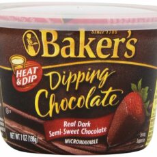 Baker's real dark semi sweet chocolate dipping sauce 