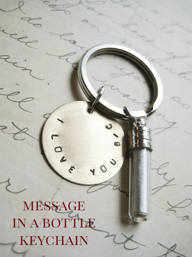Diy message in a bottle jewelry or keychain