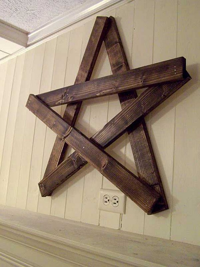 Diy wood pallet star for wall decor