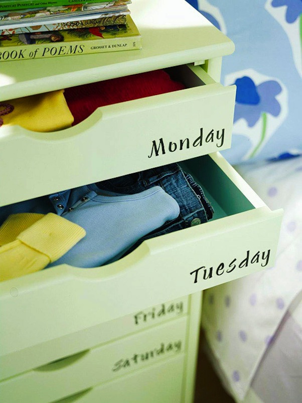 Day of the week drawers