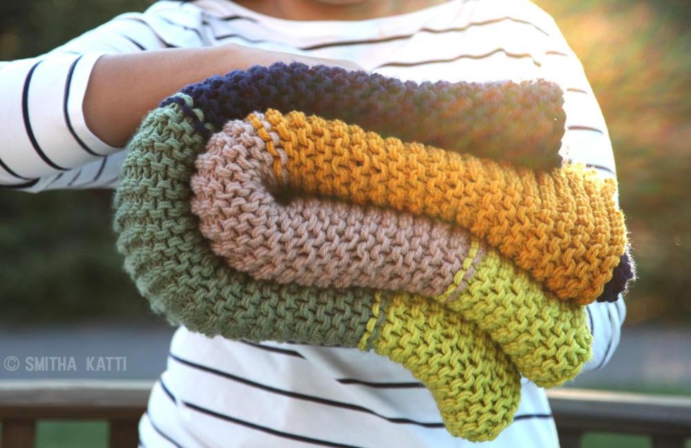 Easy handknit blanket pattern
