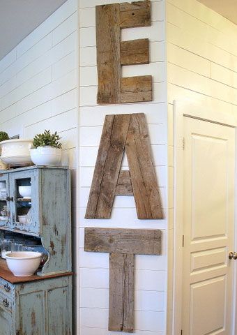 Eat pallet wall art diy