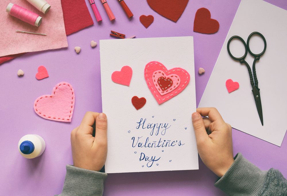 Felt Heart Card Valentine's Day Gift