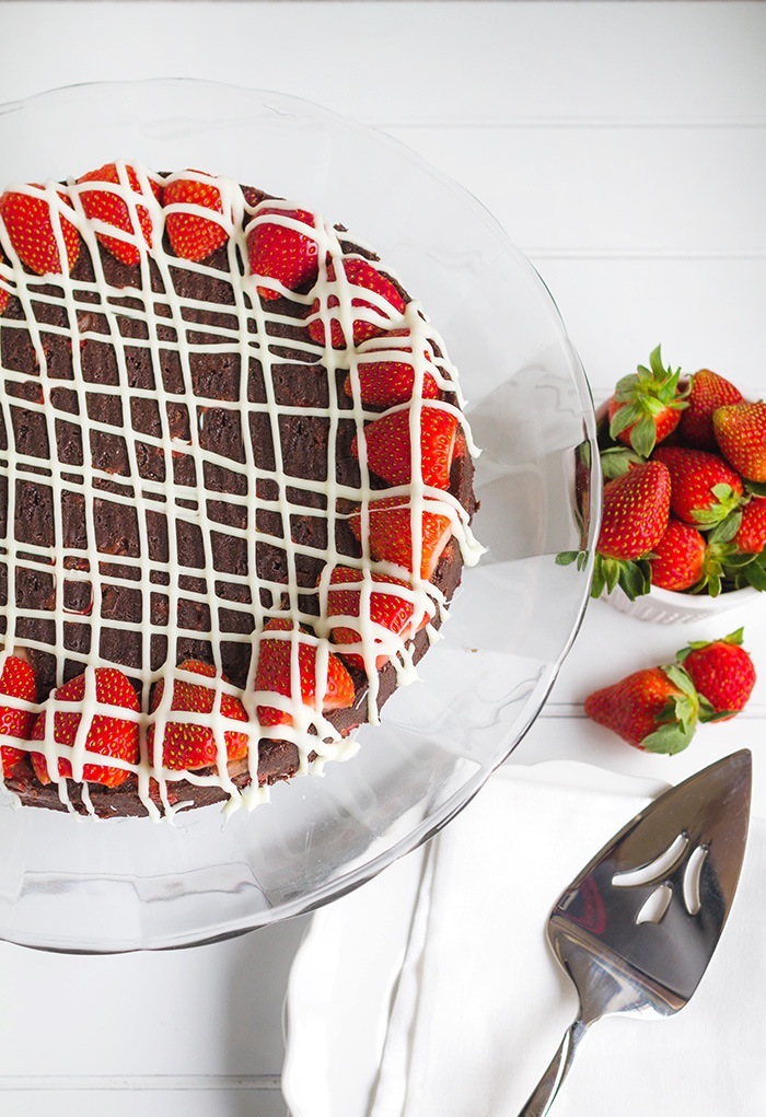 Valentine's Day Strawberry Truffle Cake