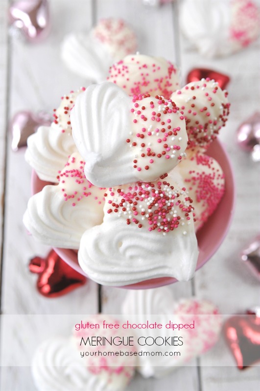 Chocolate-Dipped Meringue Cookies - Valentine's Day Recipes