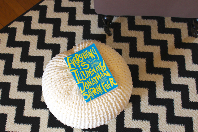 Knitted floor pouf