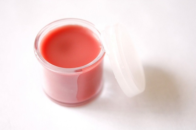 Pink tinted lip balm