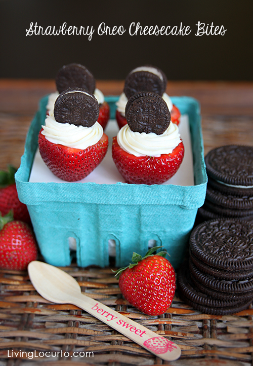 Oreo Cheesecake Stuffed Strawberries - Valentine's Day Desserts