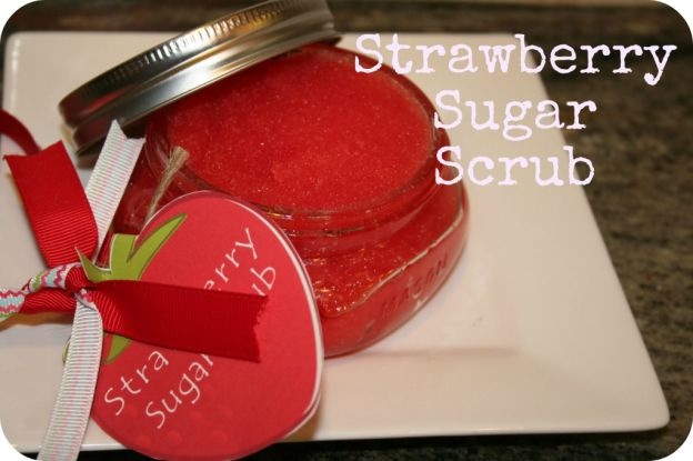 Strawberry sugar scrub
