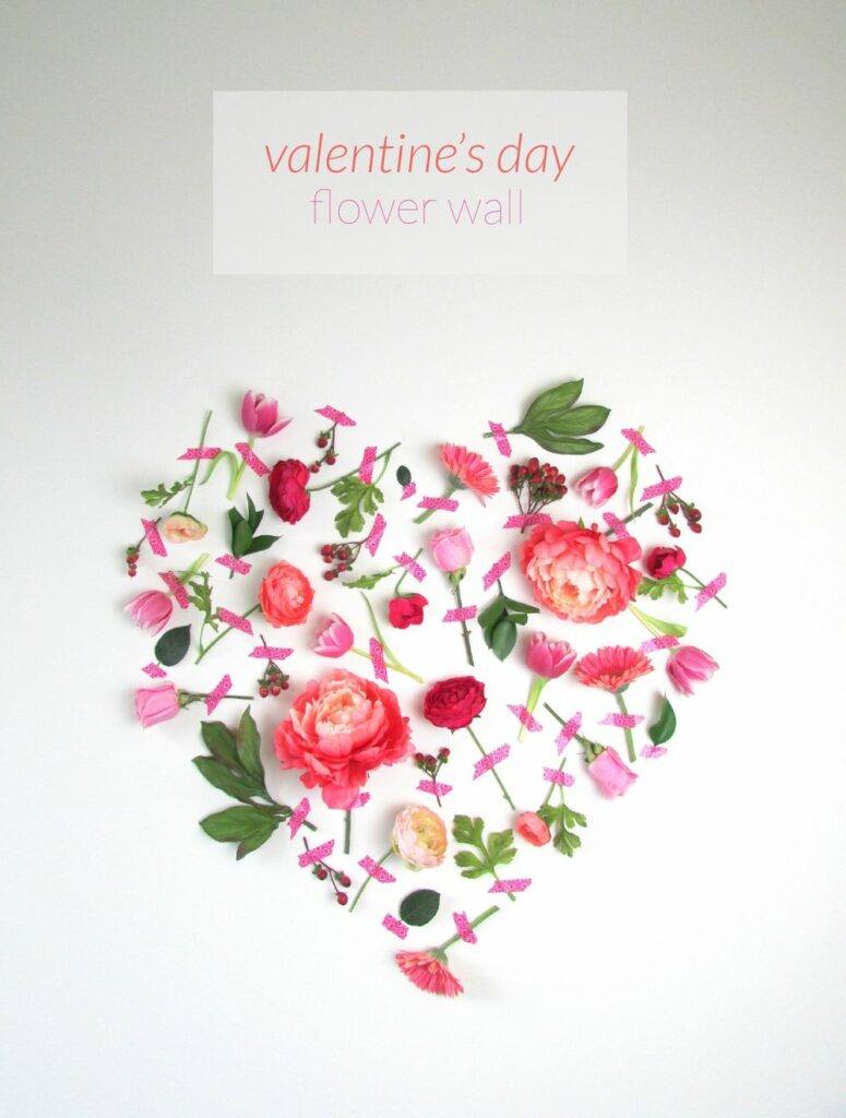 Valentine's day flower wall art valentine's day gift