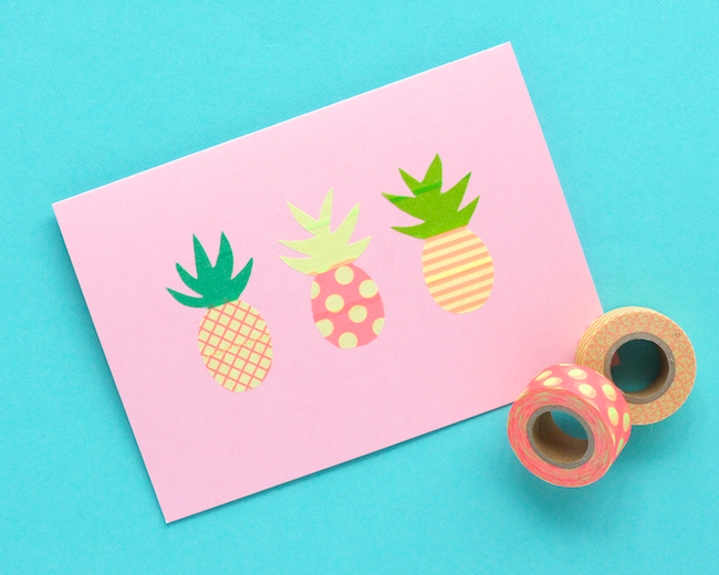 Washi pineapple stickers