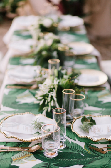 Banana leaf tablecloth