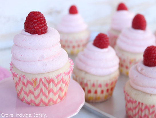 Champagne & Raspberry Cupcakes - Valentine's Desserts