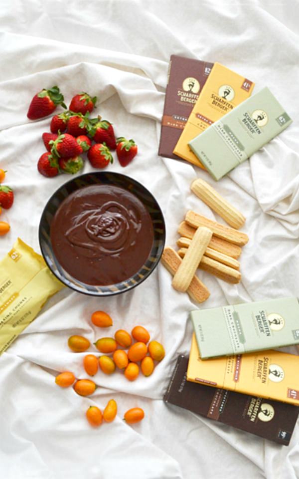 Orange Cardamom Chocolate Fondue - Valentine's Desserts