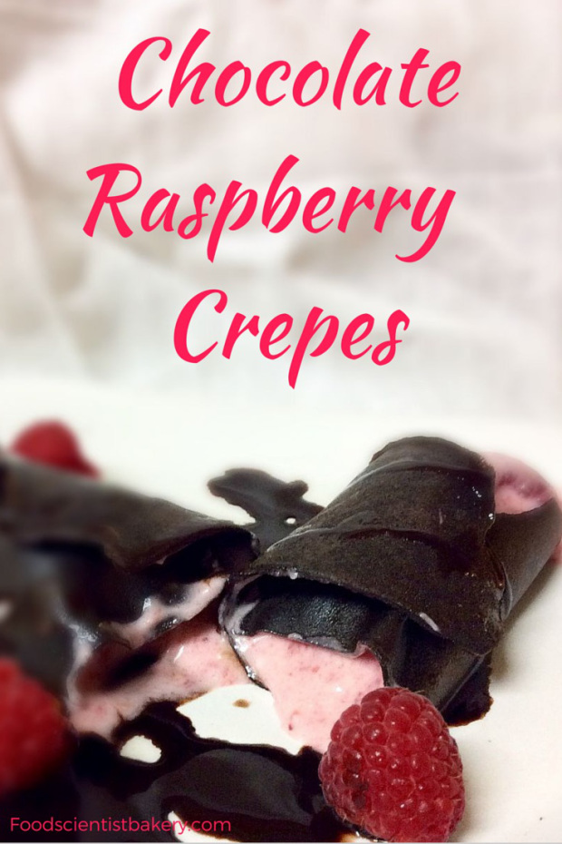 Chocolate raspberry crepes
