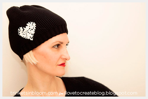 Beaded Heart Beanie - Valentine's Day Craft