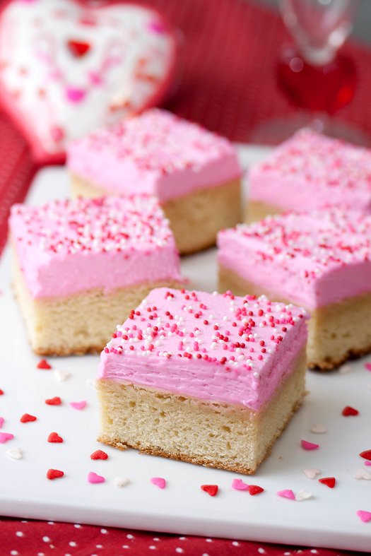 Sugar Cookie Bars - Valentine's Day Desserts
