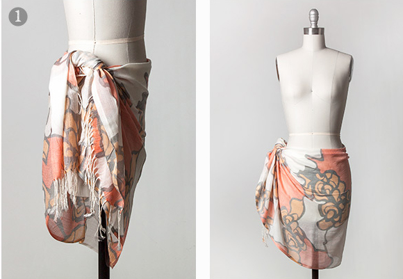 Basic coverup scarf skirt