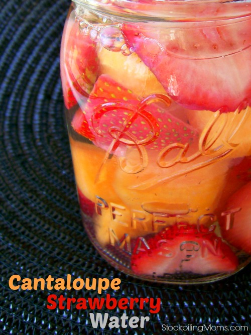 Cantaloupe strawberry water
