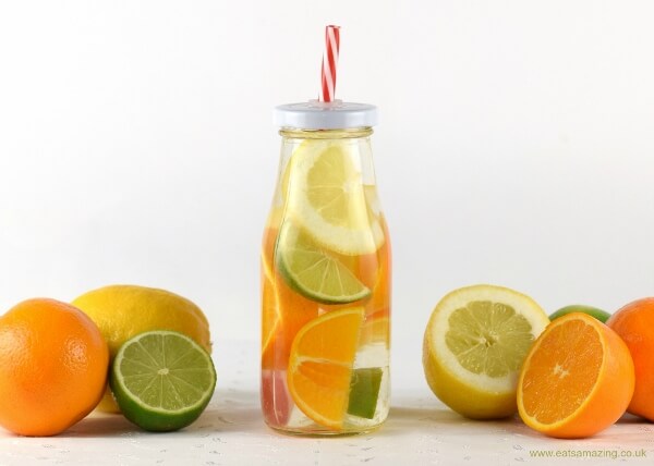 Citrus fruit infused water for children