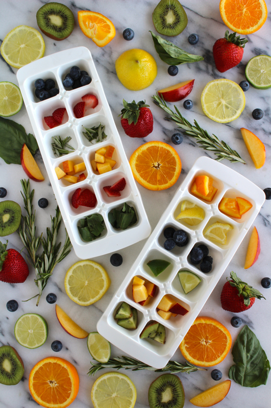 Fruit infused ice cubes