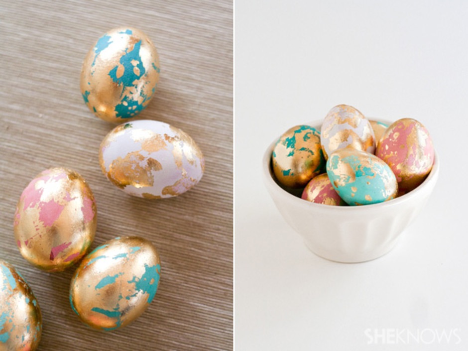 Golden marbled eggs