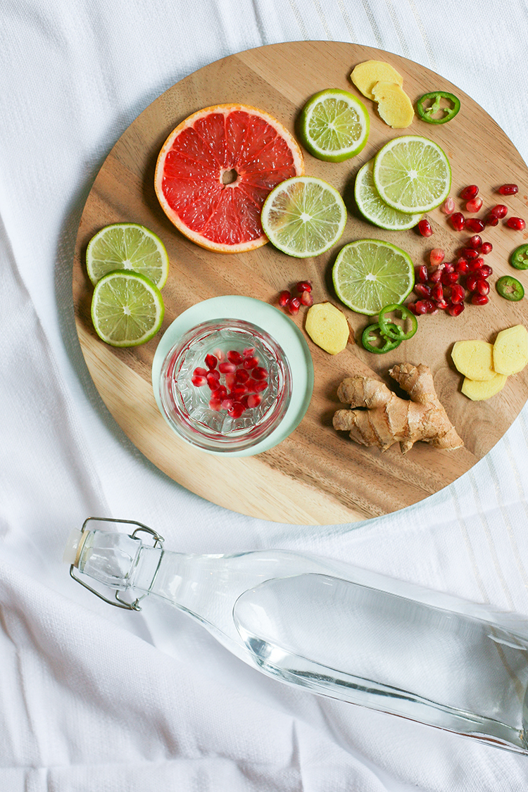 Grapefruit and ginger infused water recipe