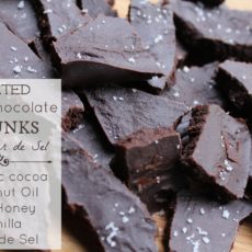 Salted coconut oil dark chocolate chunks