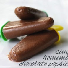Simple homemade chocolate popsicles