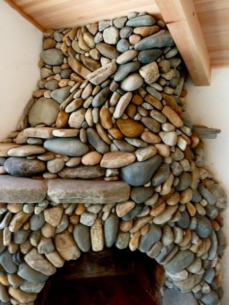 Stone fireplace design idea