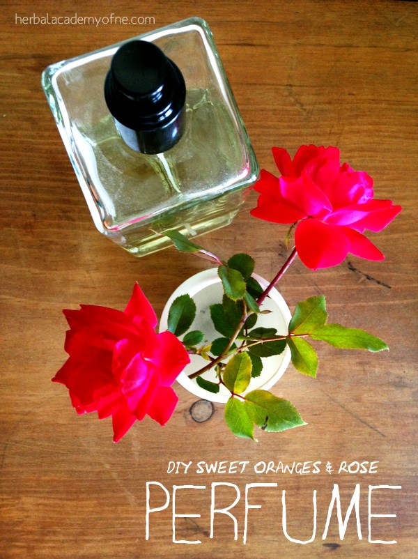 Sweet orange and rose perfume