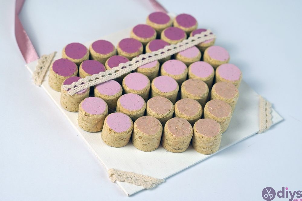 Wine cork heart wall hanging valentine's day decoration ideas at home 