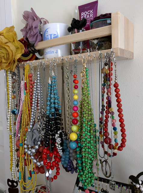 Diy ikea space rack hack jewelry