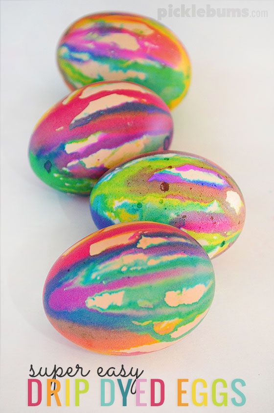 Drip dyed eggs